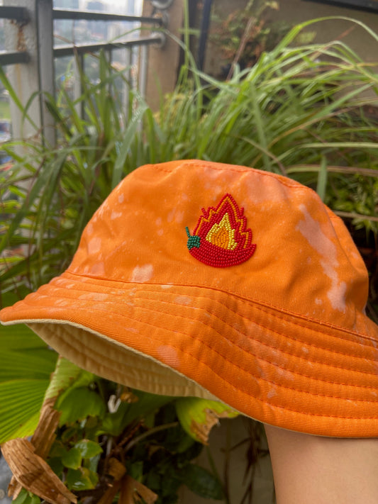 chilli and fire bucket hat
