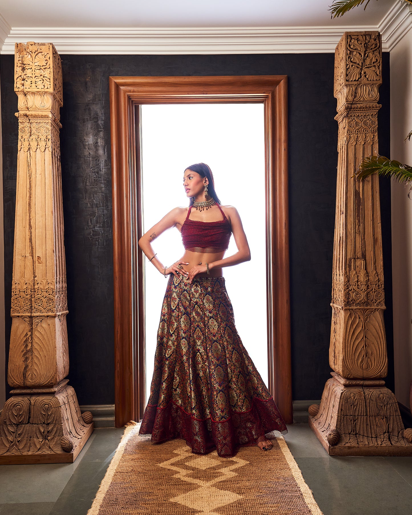 Kali lehenga choli