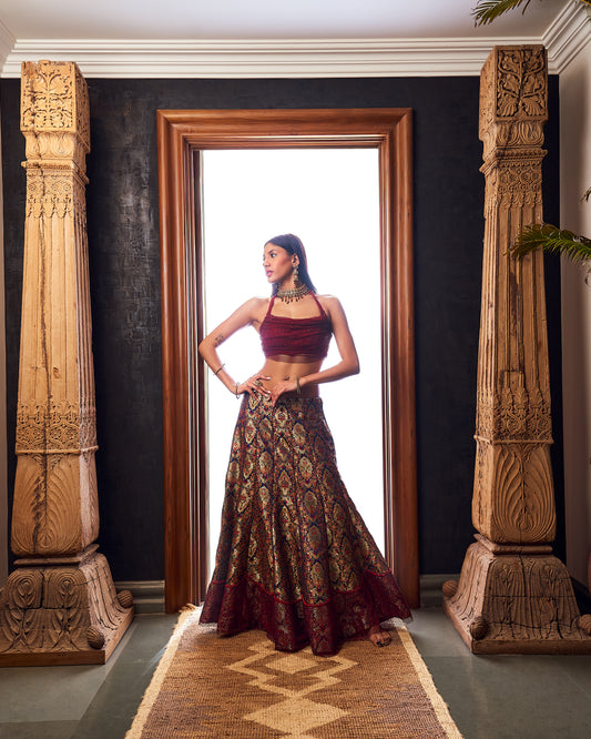 Kali lehenga choli