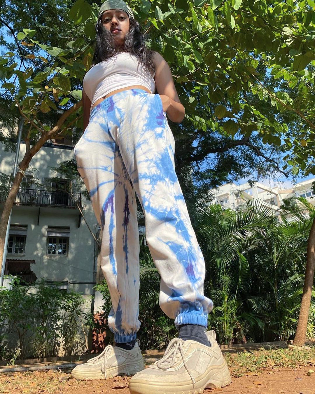 Blueberry Ice Tie Dye Track Pants